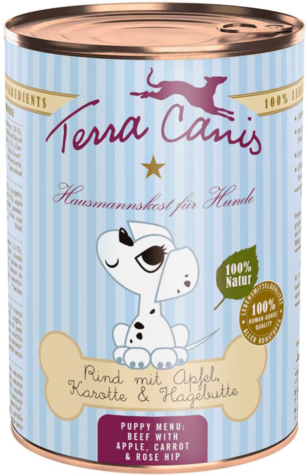 Terra Canis Konzerva pre šteňatá Hovädzie s jablkom, mrkvou a šípkou 400 g