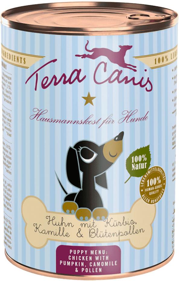 Terra Canis Konzerva pre šteňatá Kurča s tekvicou, harmančekom a kvetovým peľom 400 g