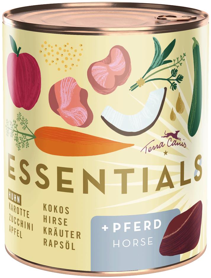 Terra Canis Essential 8 Konzerva Kurča a kôň 780 g