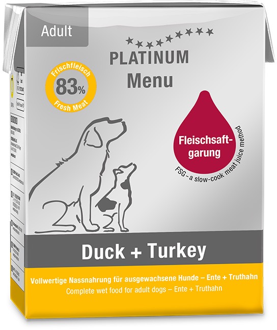 Platinum Natural Menu Kačica + Moriak 185 g 12 ks