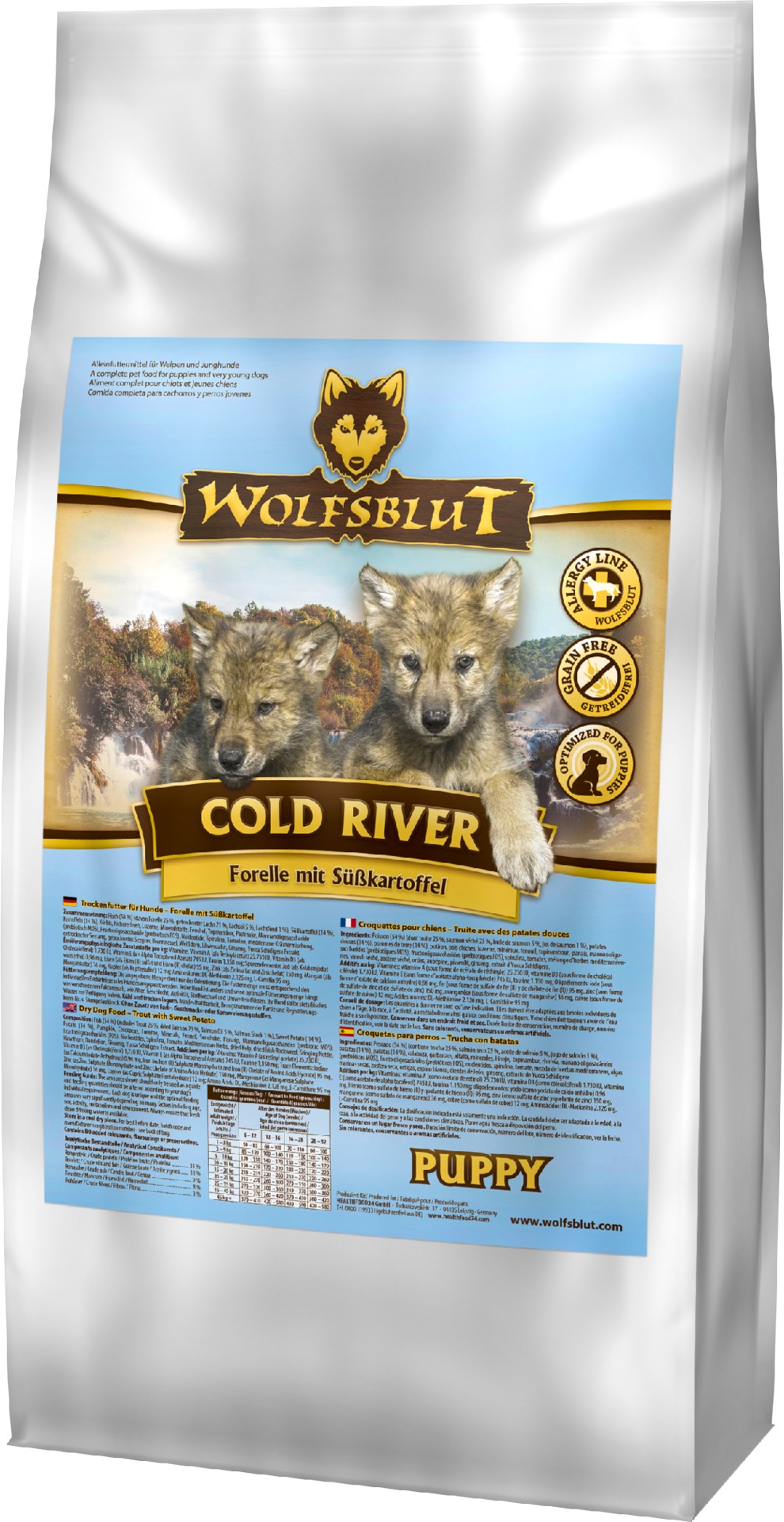 Wolfsblut Dog Puppy Cold River pstruh s batatmi 2 kg