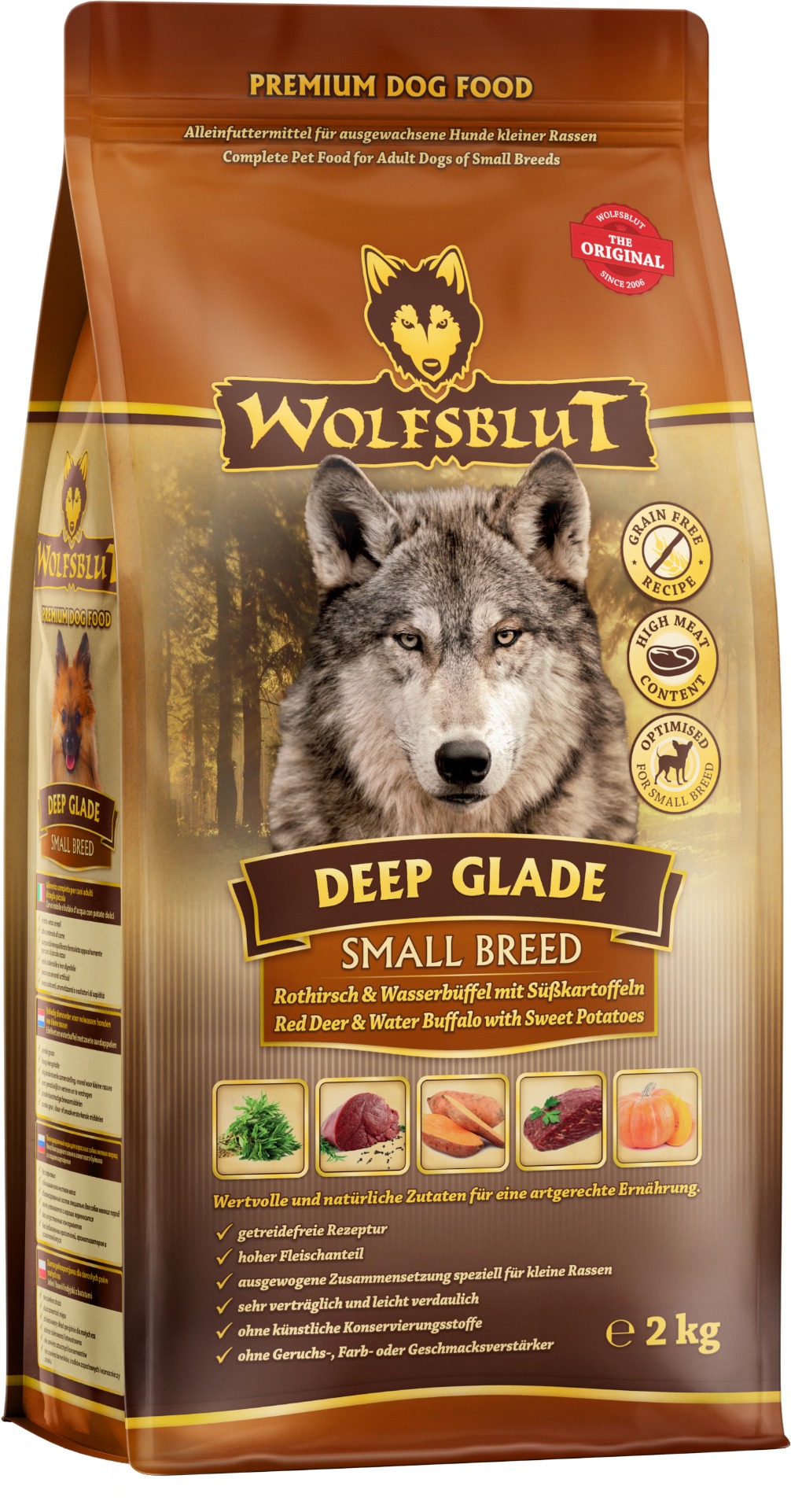 Wolfsblut Dog Small Breed Deep Glade jeleň a byvol 2 kg