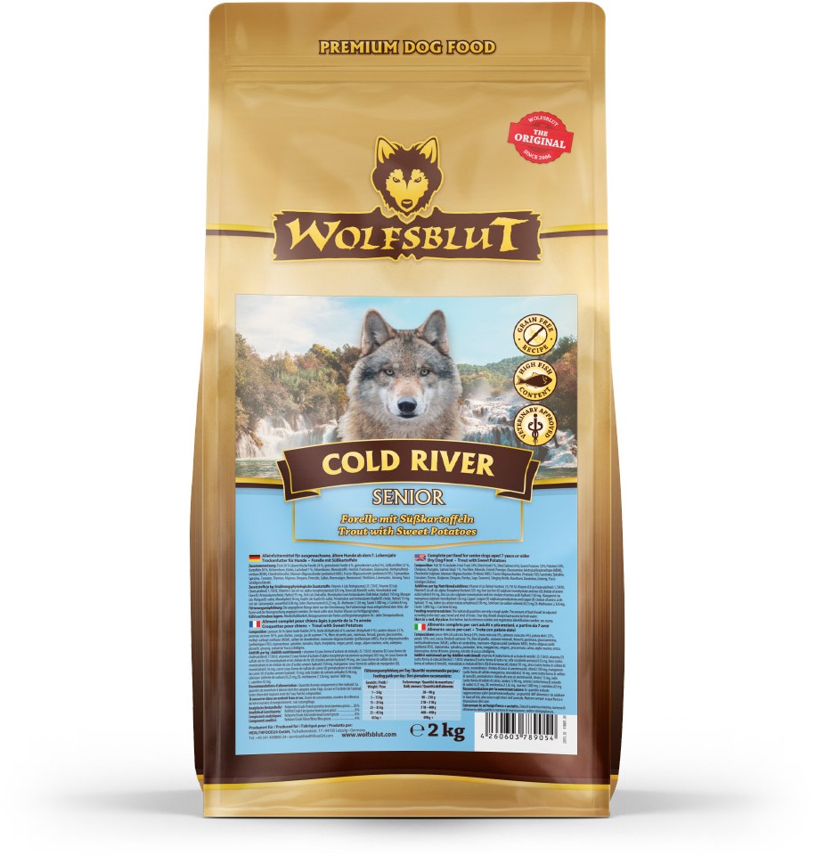 Wolfsblut Dog Senior Cold River pstruh s batatmi 2 kg