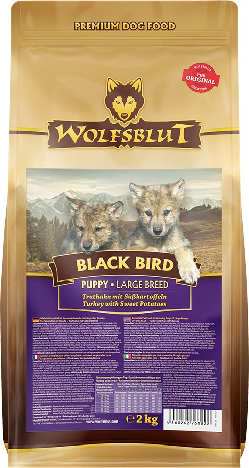 Wolfsblut Dog Large Breed Puppy Black Bird morka s batatmi 2 kg