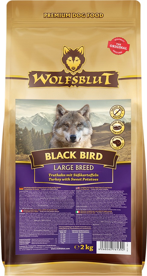 Wolfsblut Dog Large Breed Black Bird morka s batatmi 2 kg