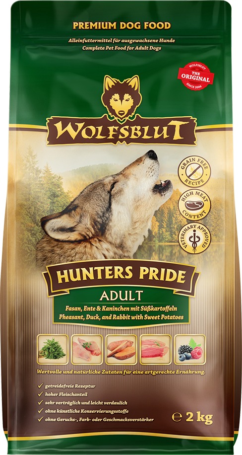 Wolfsblut Dog Adult Hunters Pride bažant, kačica a králik 2 kg