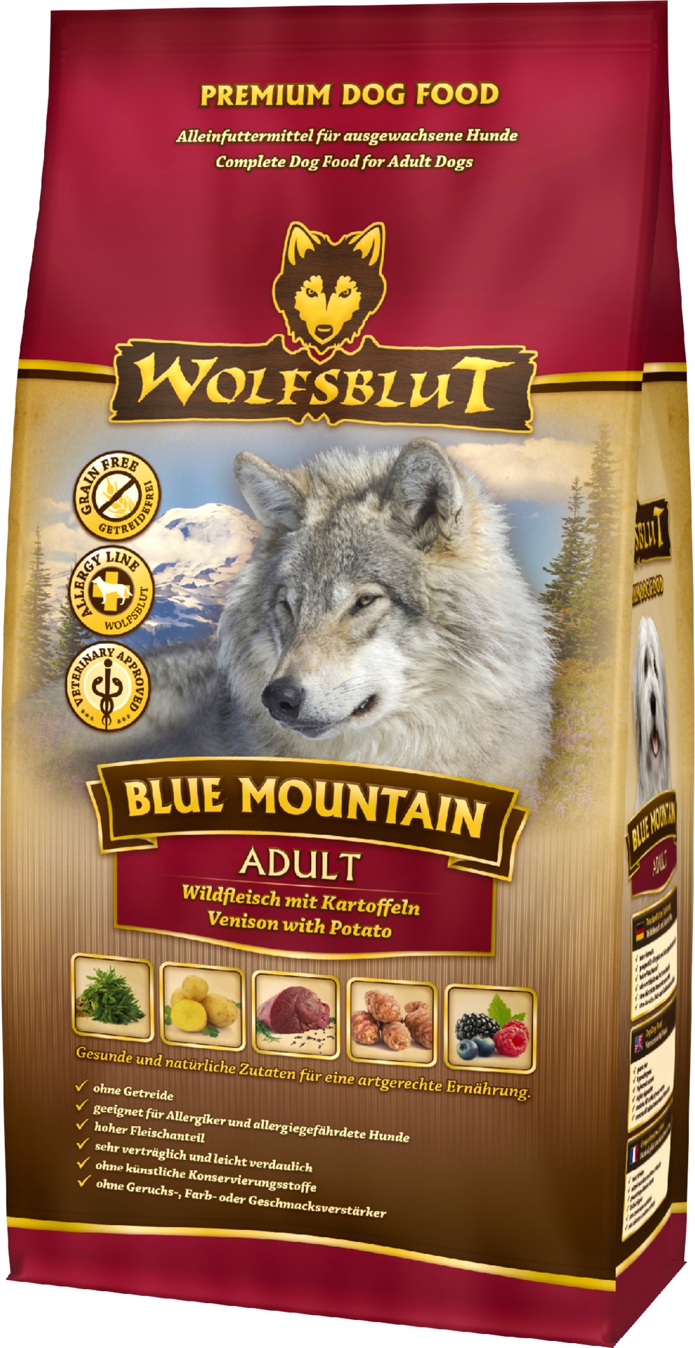Wolfsblut Dog Adult Blue Mountain zverina so zemiakmi 2 kg