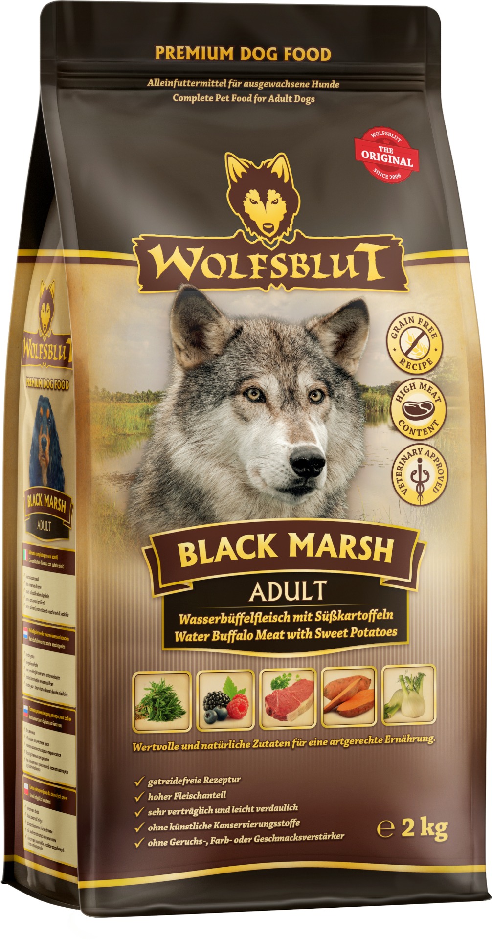 Wolfsblut Dog Adult Black Marsh byvol s batatmi 2 kg