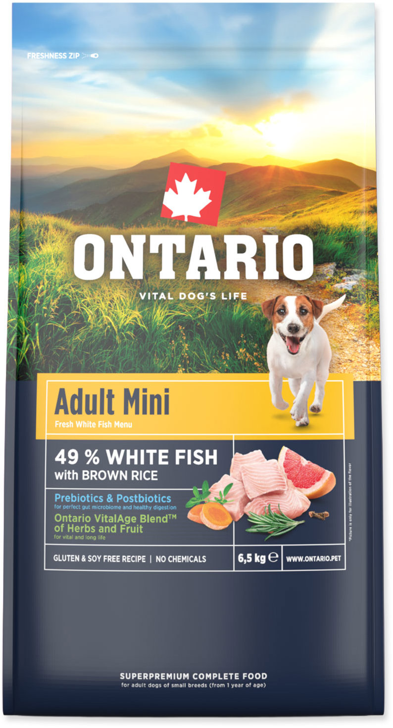 Ontario Adult Mini Fish & Brown Rice 6,5 kg