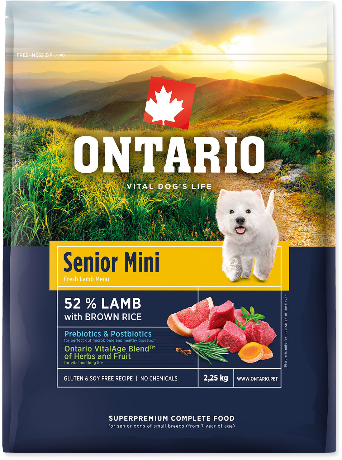 Ontario Senior Mini Lamb & Brown Rice 2,25 kg