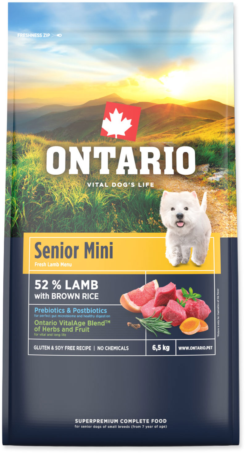 Ontario Senior Mini Lamb & Brown Rice 6,5 kg