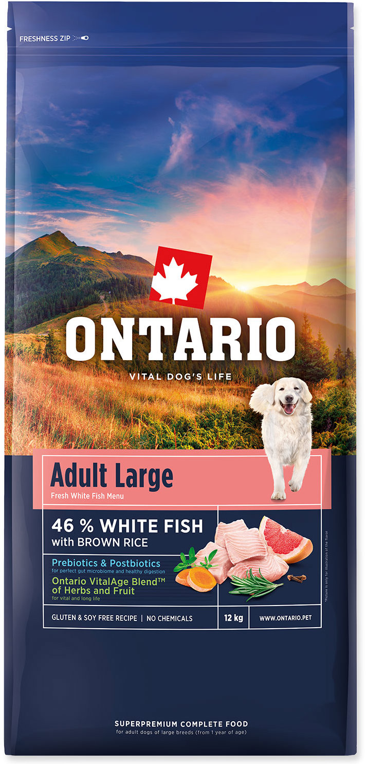 Ontario Adult Large Fish & Brown Rice 12 kg