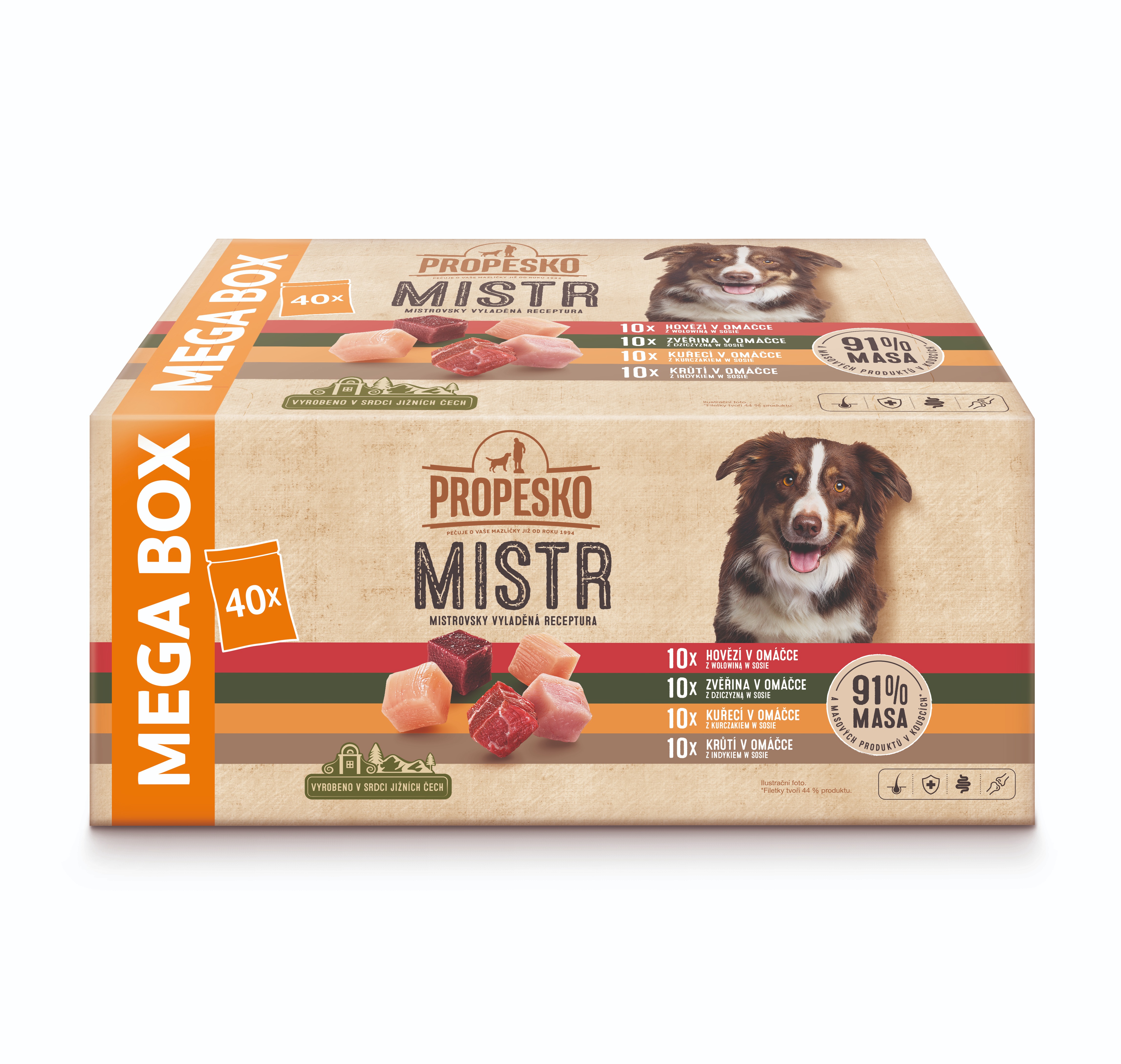 Propesko Mistr IRR kapsička pre psov s omáčkou 40× 85 g