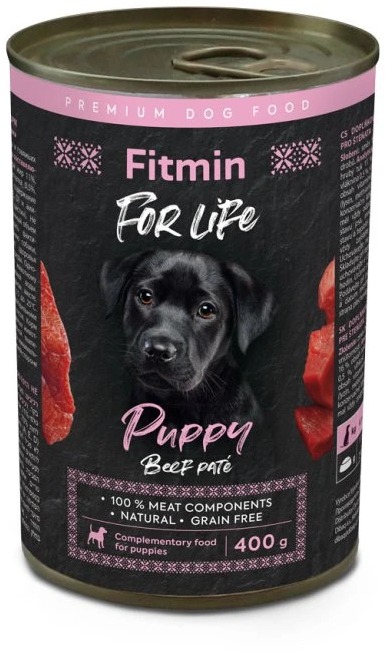 Fitmin For Life, Hovädzia konzerva pre šteňatá, 400 g