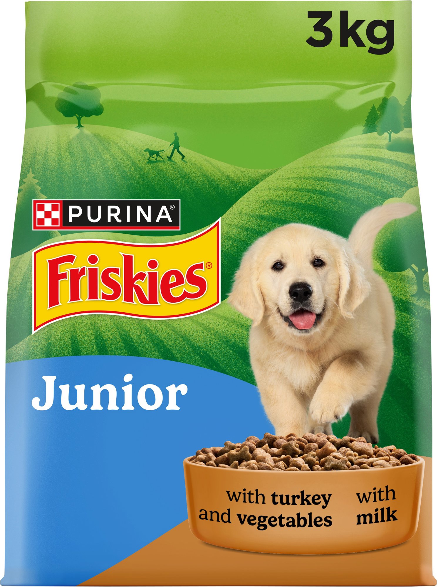 Friskies Junior granuly pre šteňatá morka s mliekom, zelenina 3 kg