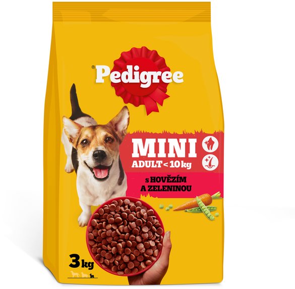 Pedigree granuly s hovädzím a zeleninou pre dospelých psov malých plemien 1,4 kg