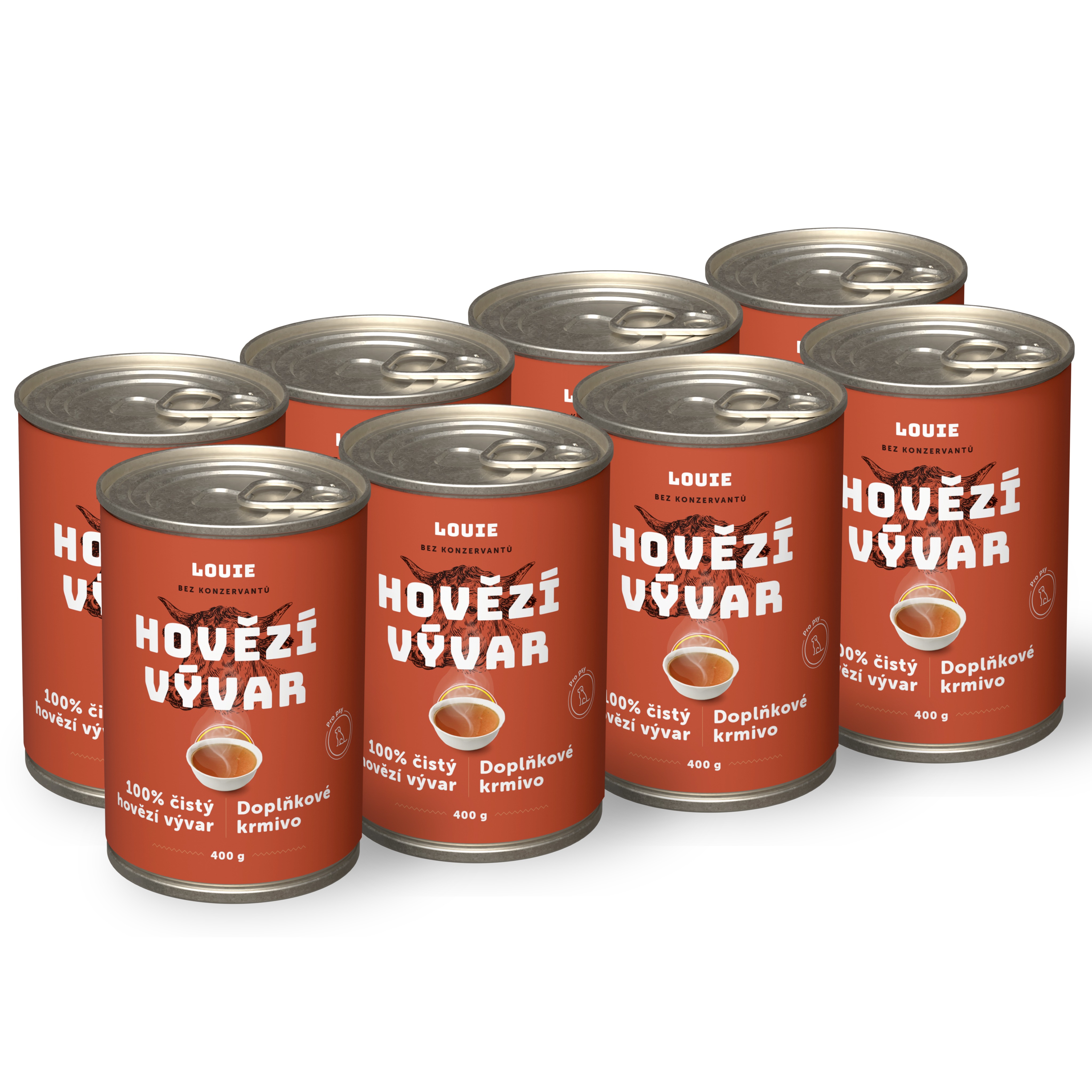 LOUIE hovädzí vývar 400 g 8 ks