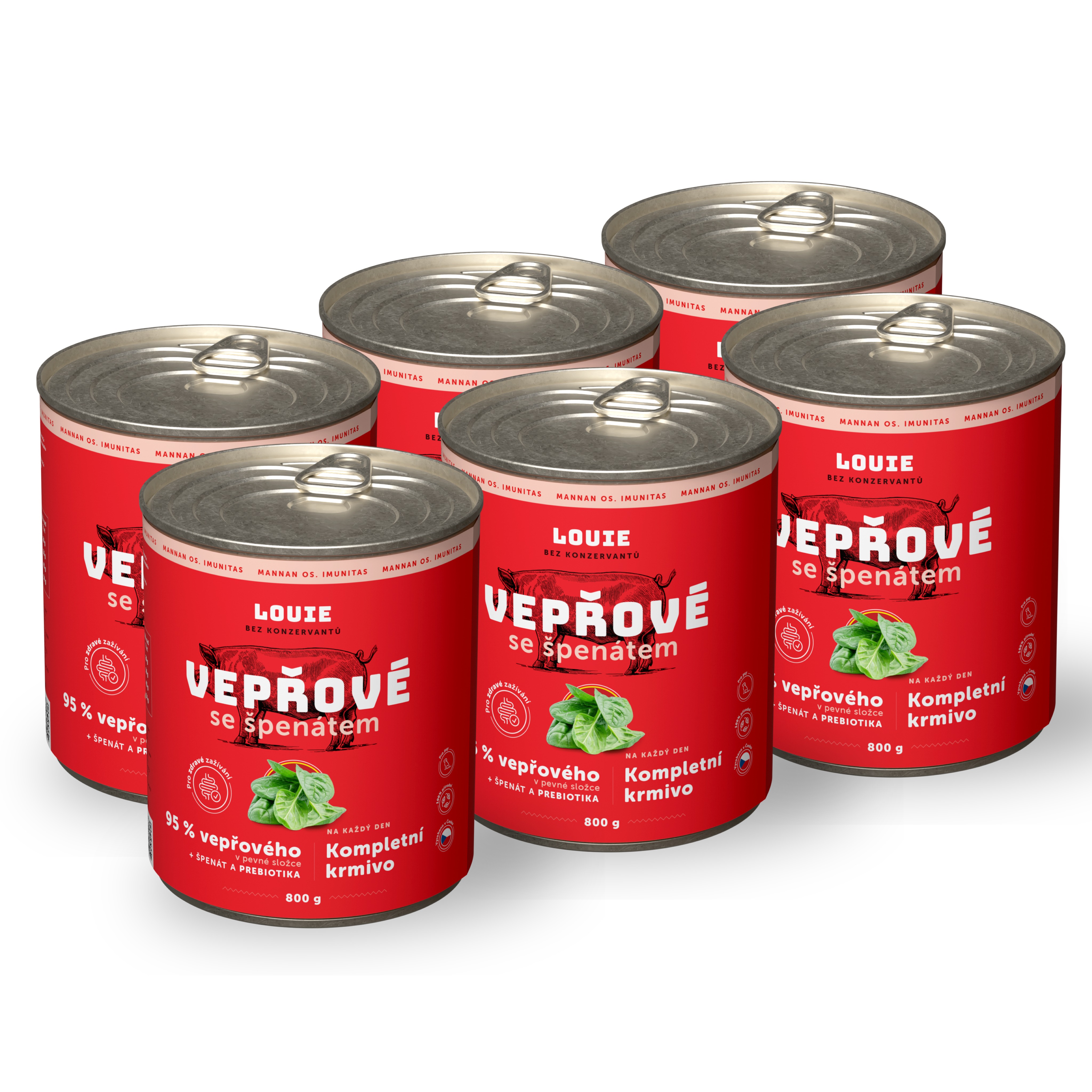 LOUIE kuracie (95 % v pevnej zložke) s cuketou 800 g 6 ks