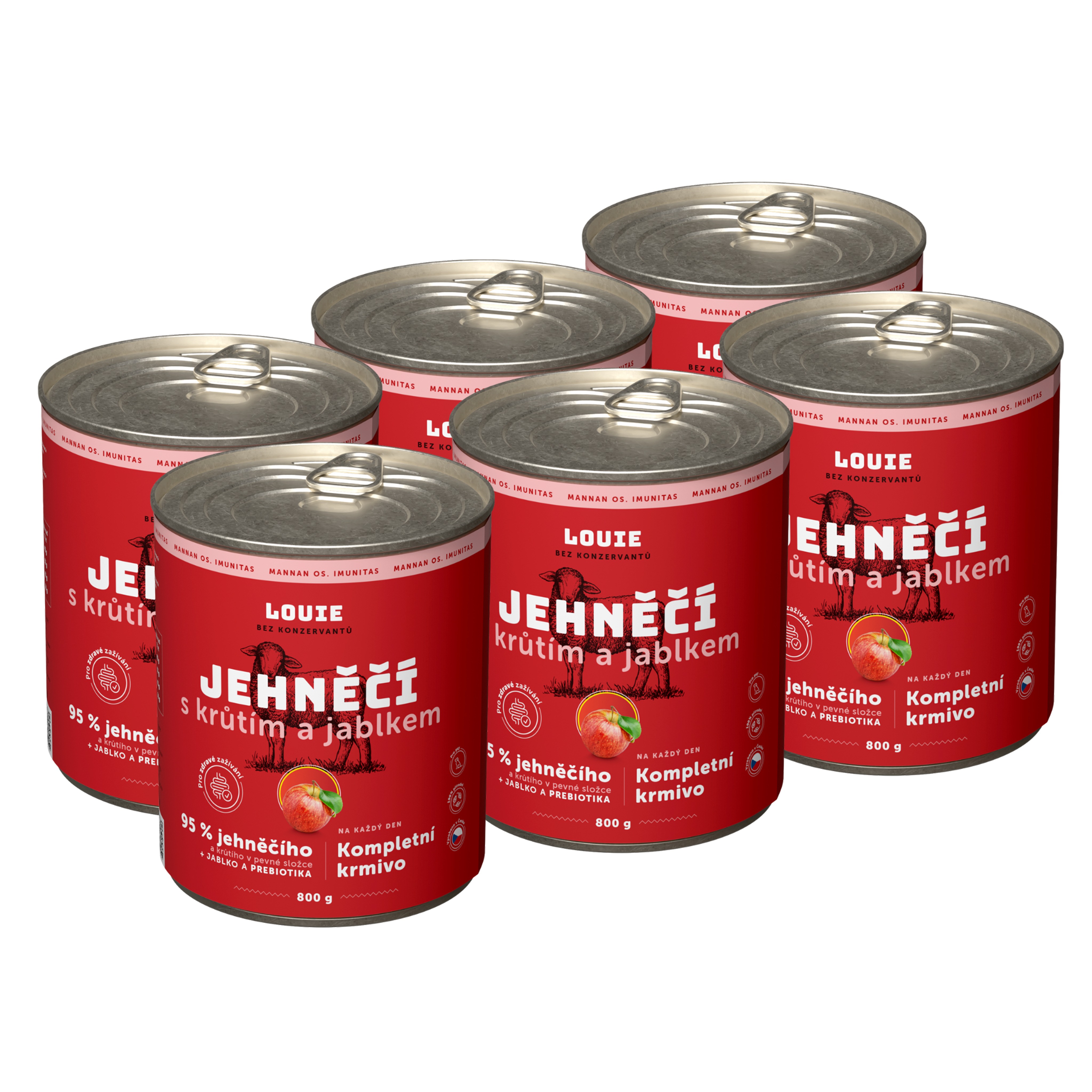 LOUIE kačacie (95 % v pevnej zložke) s brusnicami 800 g 6 ks