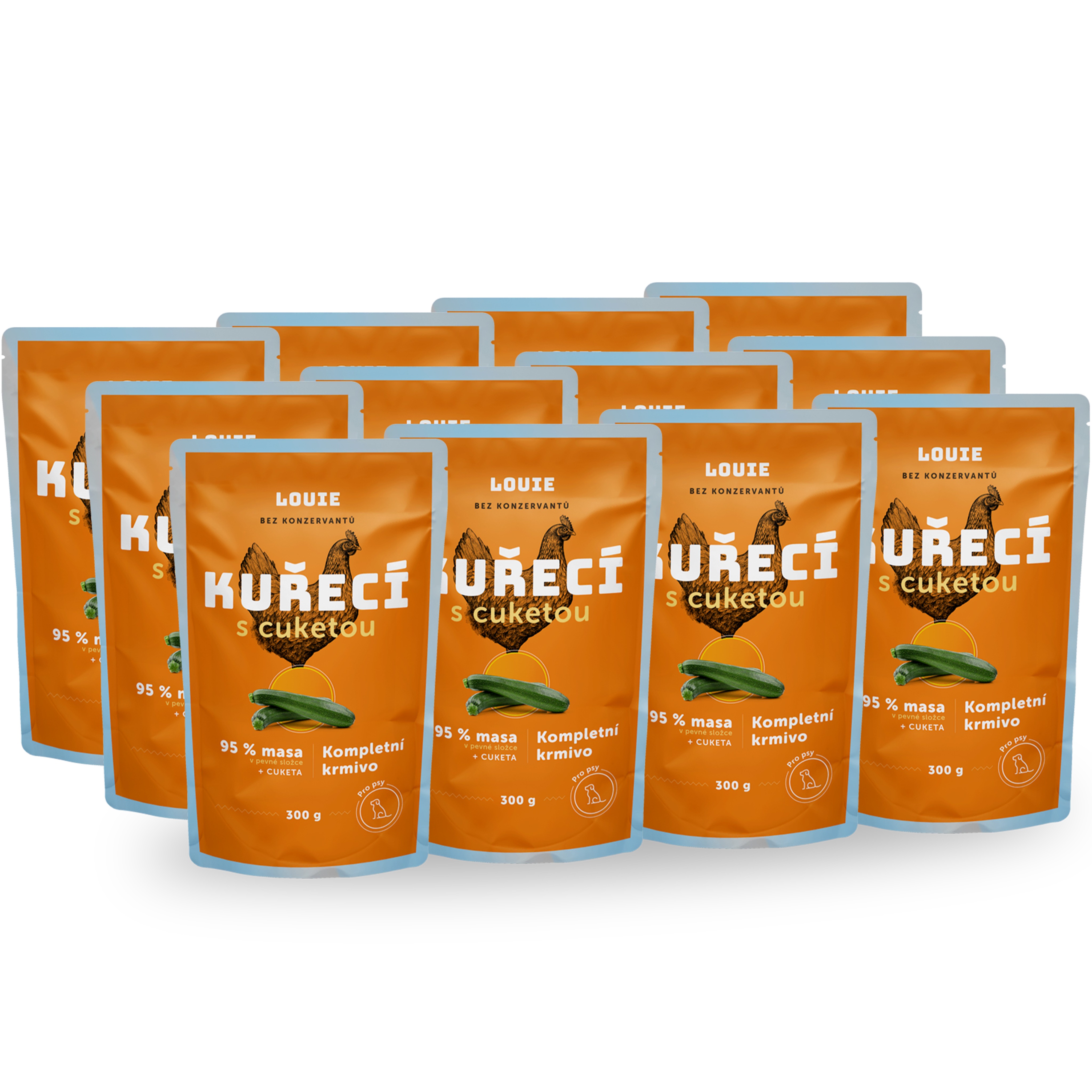 LOUIE králik s kuracím a špenátom 400 g 8 ks