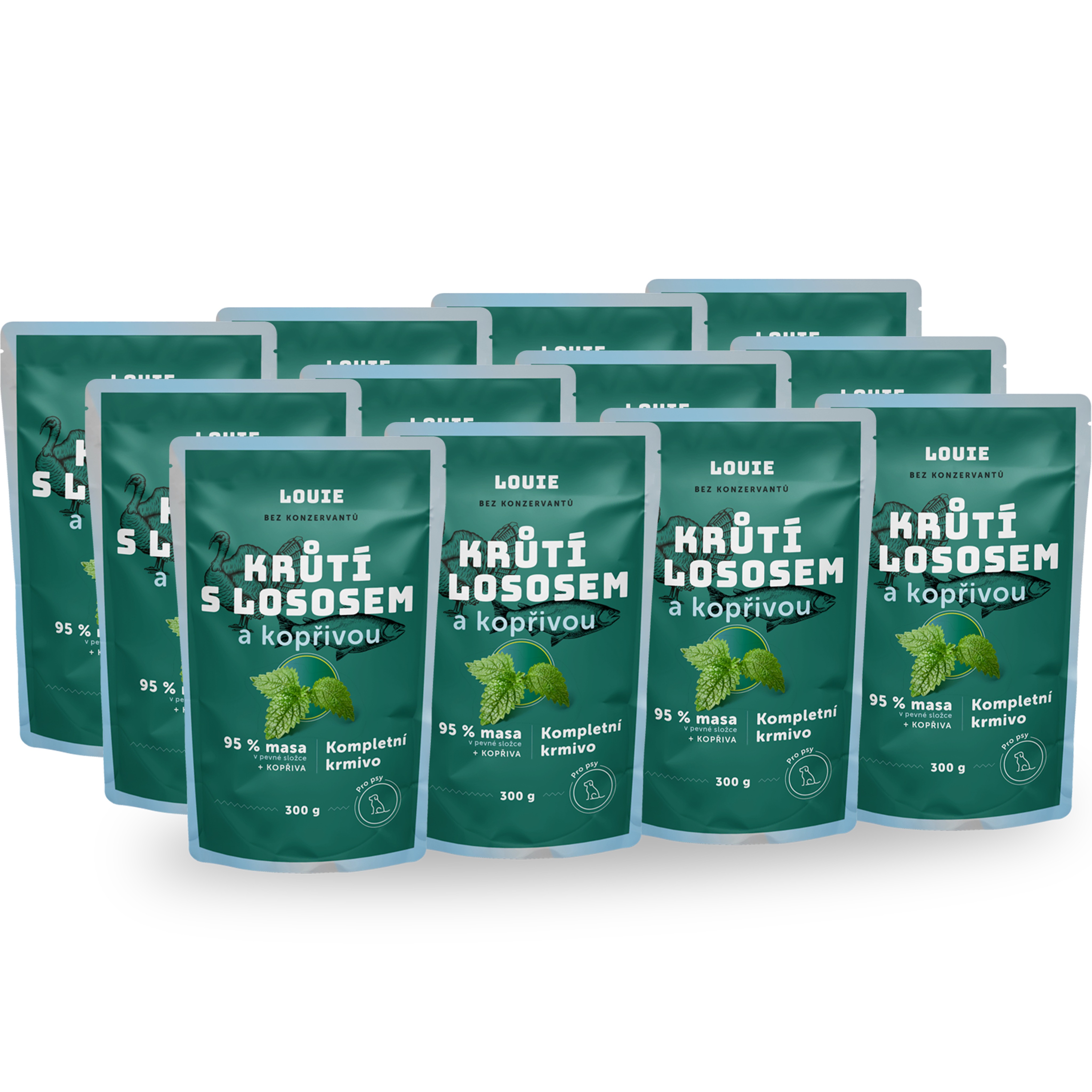 LOUIE bravčové so špenátom a prebiotikami 400 g 8 ks