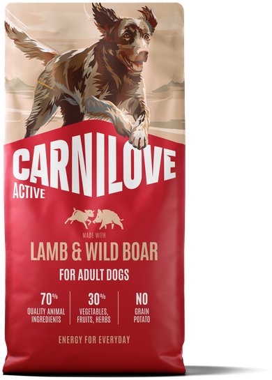 Carnilove Active Dog Dry Made with Lamb & Wild Boar pre Adult All Breeds 12 kg