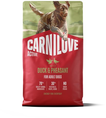 Carnilove Active Dog Dry Made with Duck & Pheasant pre Adult All Breeds 4 kg