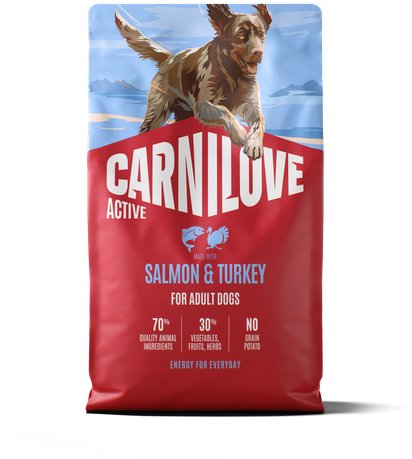 Carnilove Active Dog Dry Made with Salmon & Turkey for Adult All Breeds 4 kg