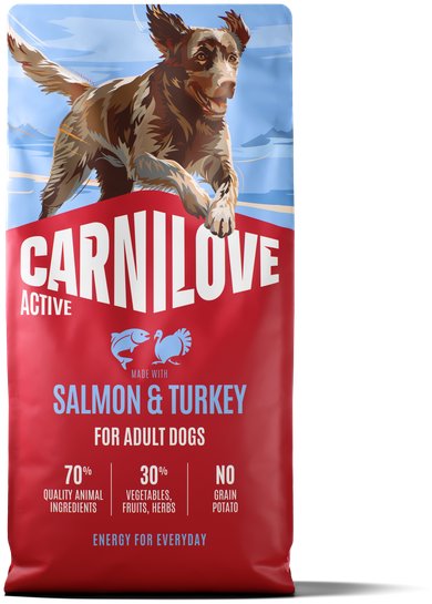 Carnilove Active Dog Dry Made with Salmon & Turkey for Adult All Breeds 12 kg