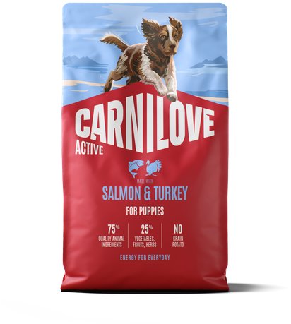 Carnilove Active Dog Dry Made with Salmon & Turkey for Puppies 4 kg