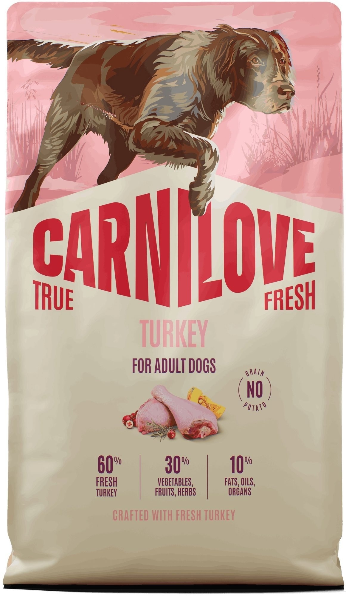 Carnilove True Fresh Dog Dry Turkey pre Adult All Breeds 4 kg