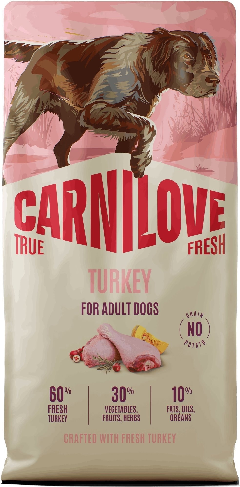 Carnilove True Fresh Dog Dry Turkey pre Adult All Breeds 12 kg
