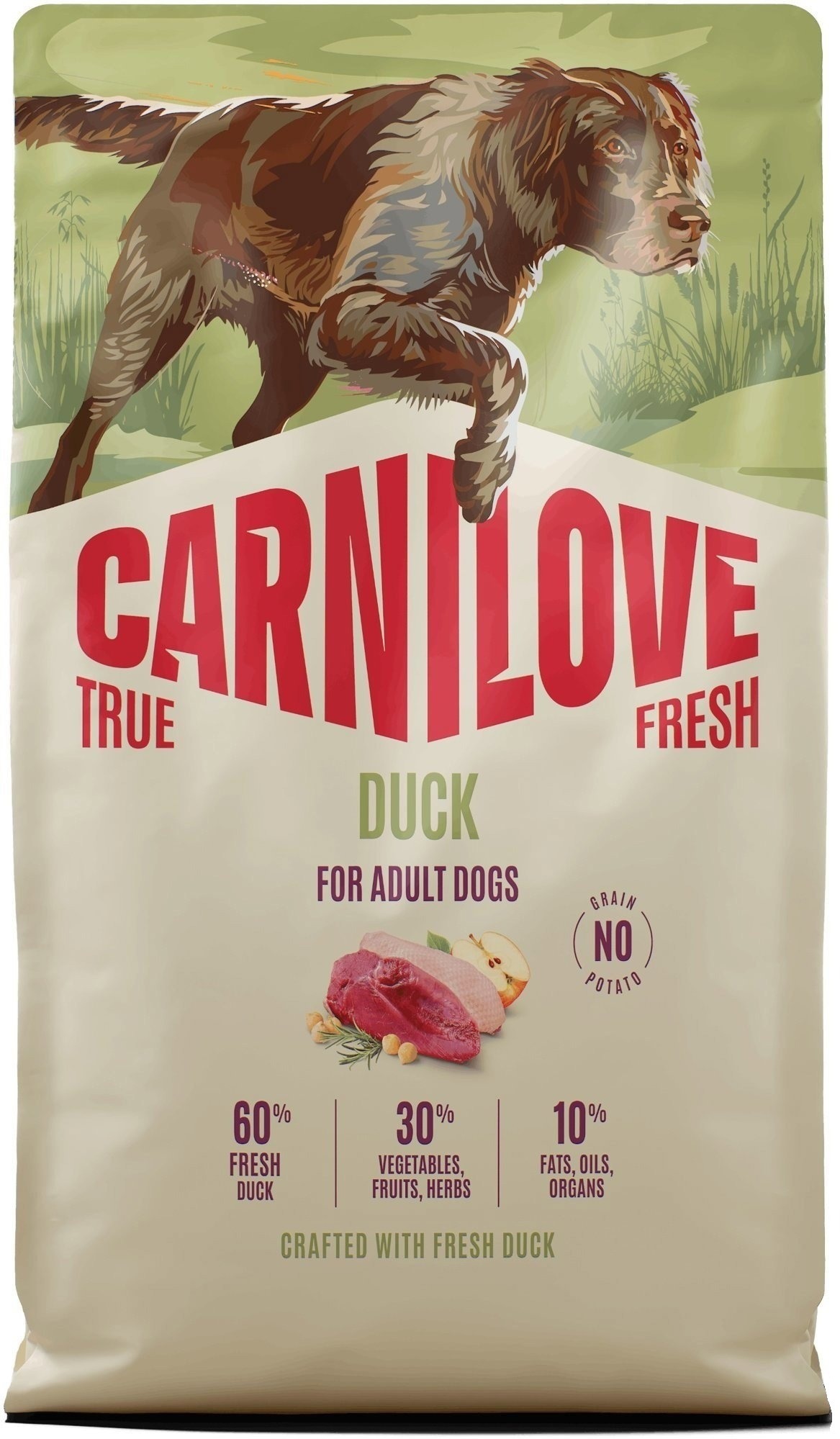 Carnilove True Fresh Dog Dry Duck pre Adult All Breeds 4 kg