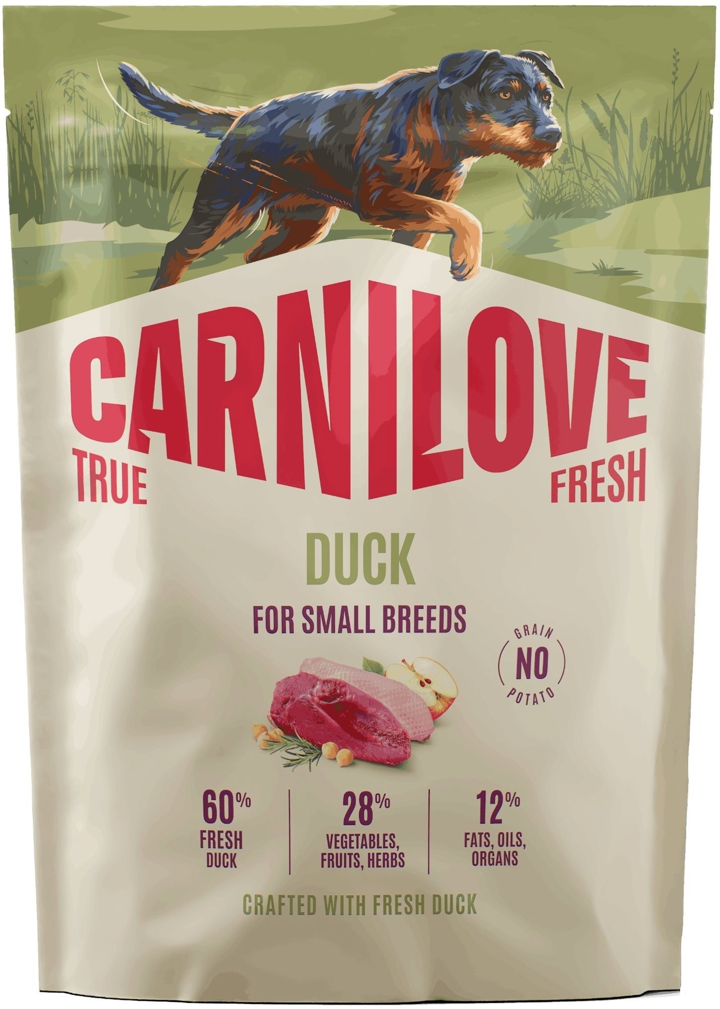 Carnilove True Fresh Dog Dry Duck pre Adult Small Breeds 1,5 kg