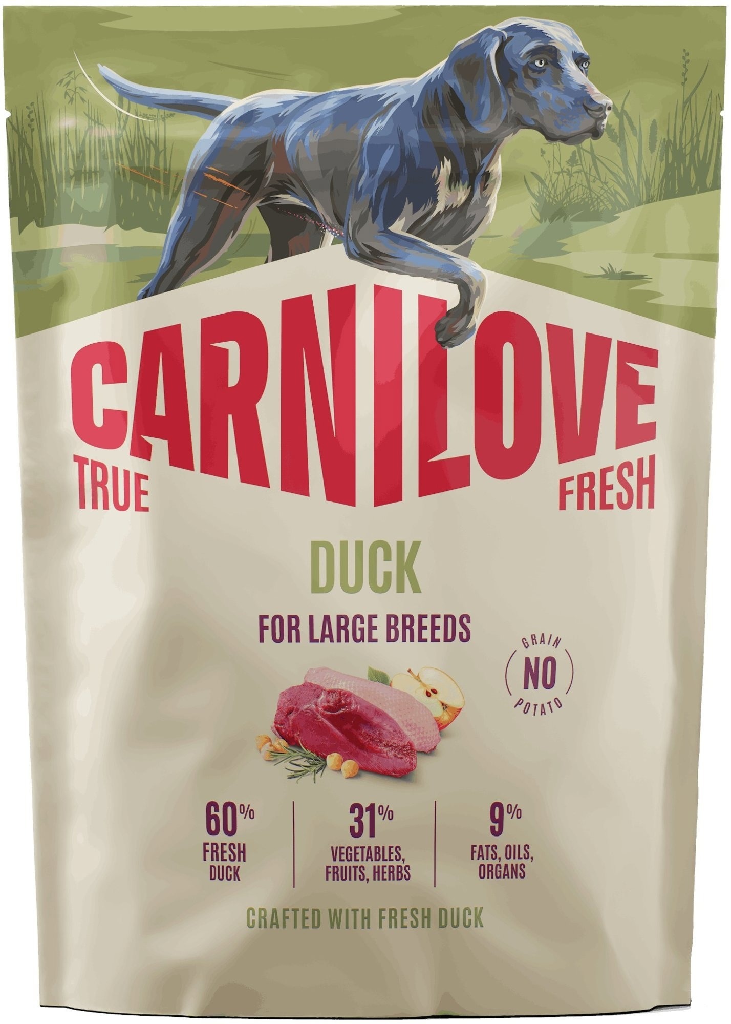 Carnilove True Fresh Dog Dry Duck pre Adult Large Breeds 1,5 kg