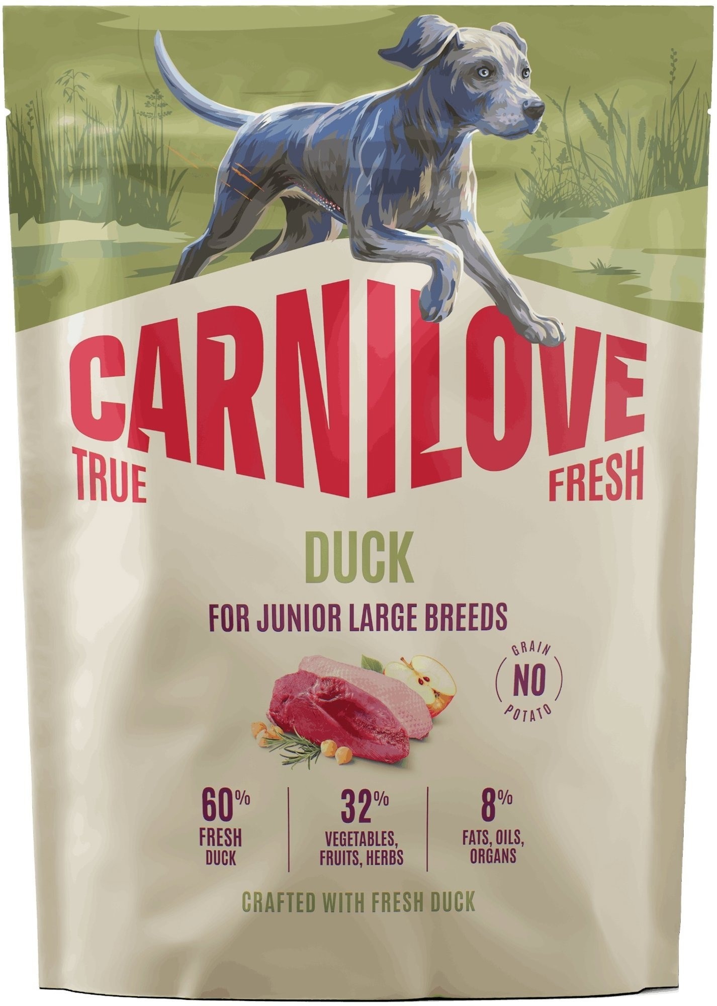 Carnilove True Fresh Dog Dry Duck pre Junior Large breeds 1,5 kg