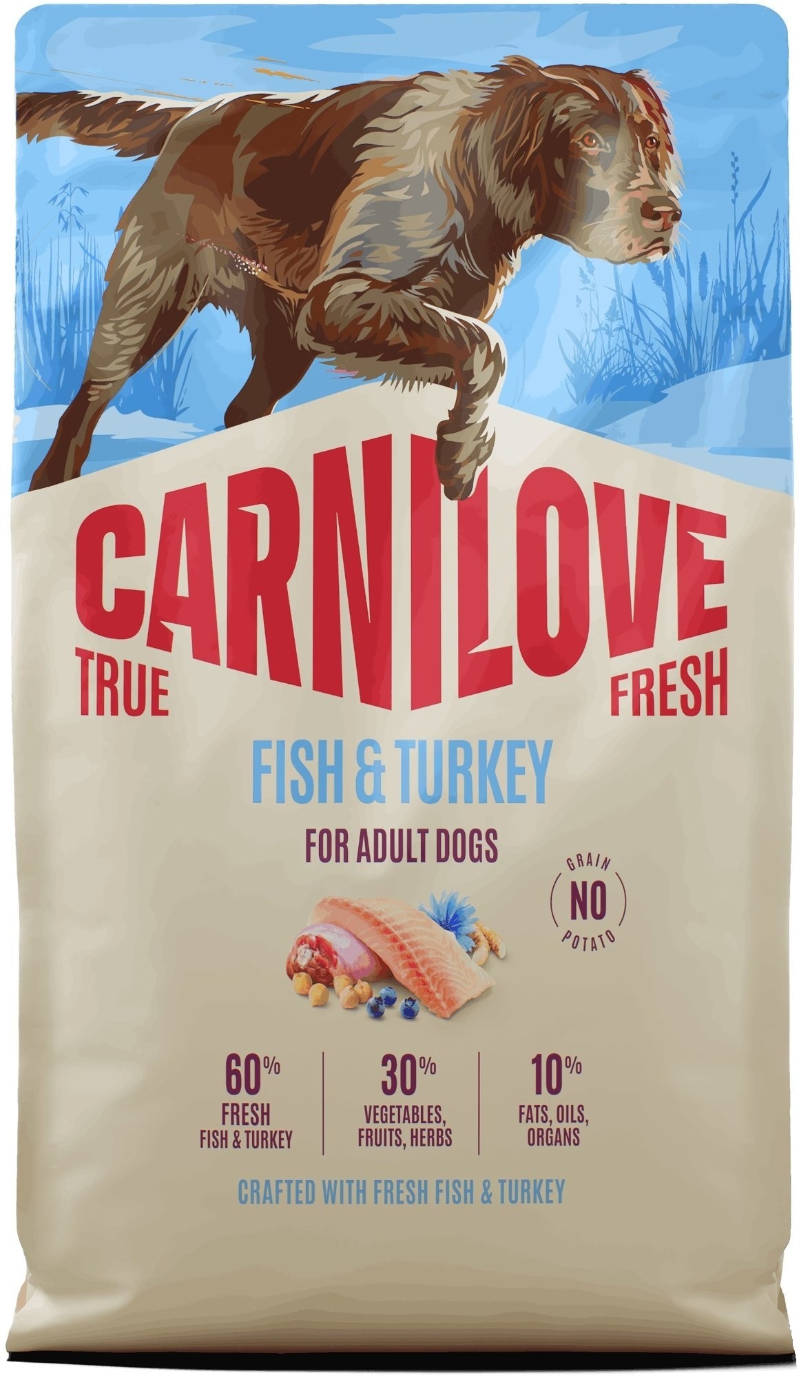 Carnilove True Fresh Dog Dry Fish & Turkey pre Adult All Breeds 4 kg