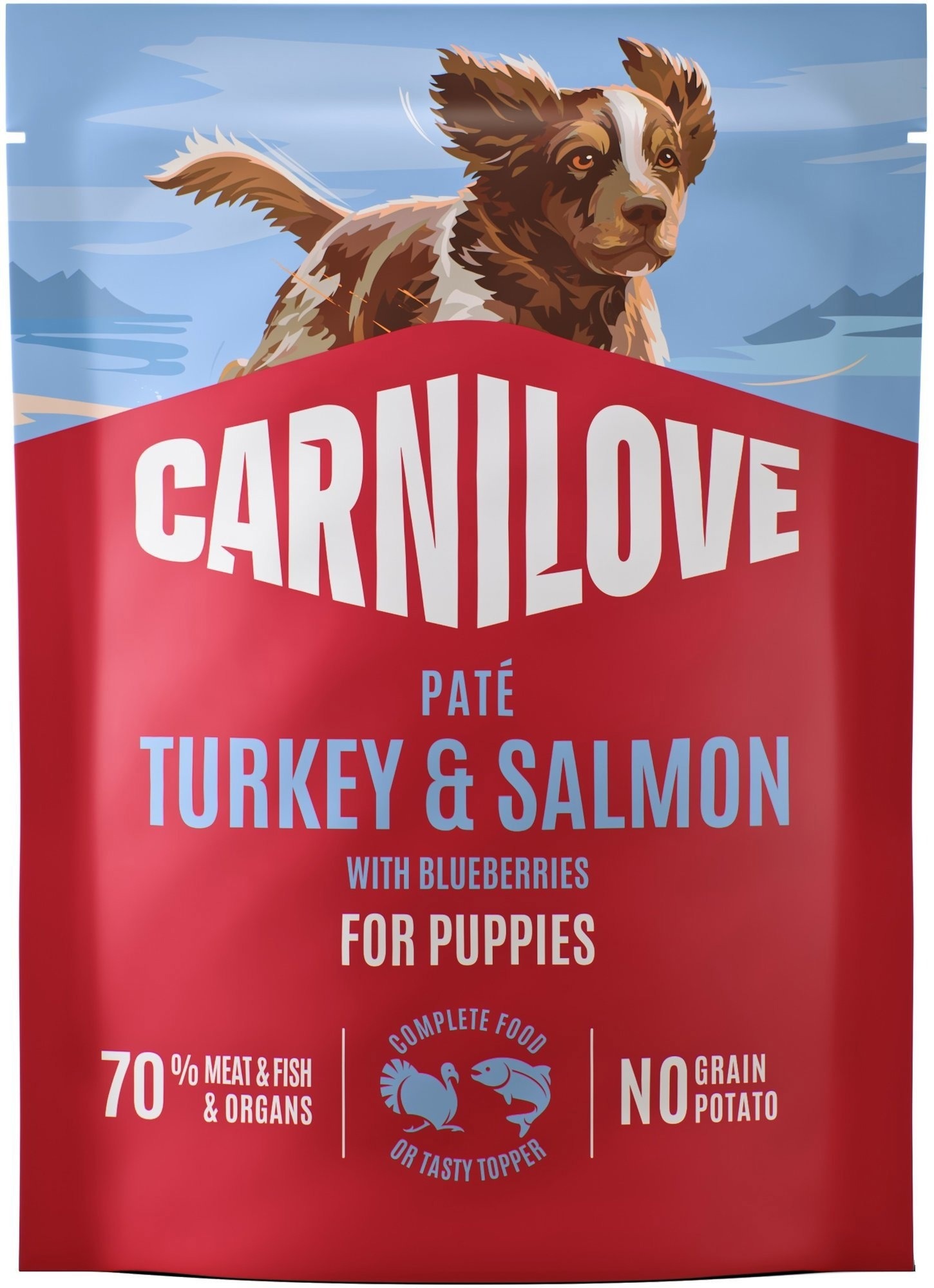 Carnilove Dog Pouch Paté Turkey & Salmon with Blueberries for Puppies 300 g