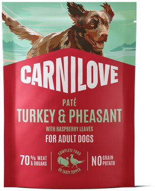 Carnilove Dog Pouch Paté Turkey & Pheasant with Raspberry Leaves 300 g