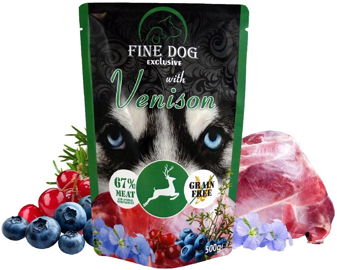 Fine Dog XXL kapsička pre psov so zverinou 10× 500 g