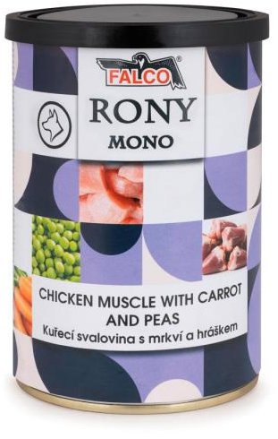 Sokol Falco Rony Mono kuracia svalovina s mrkvou a hráškom 400 g