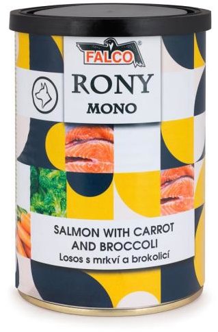 Sokol Falco Rony Mono losos s mrkvou a brokolicou 400 g