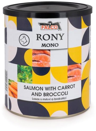 Sokol Falco Rony Mono losos s mrkvou a brokolicou 800 g