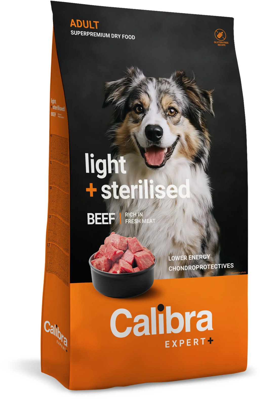 Calibra Dog Expert+ Adult Light & Sterilised Beef 12 kg