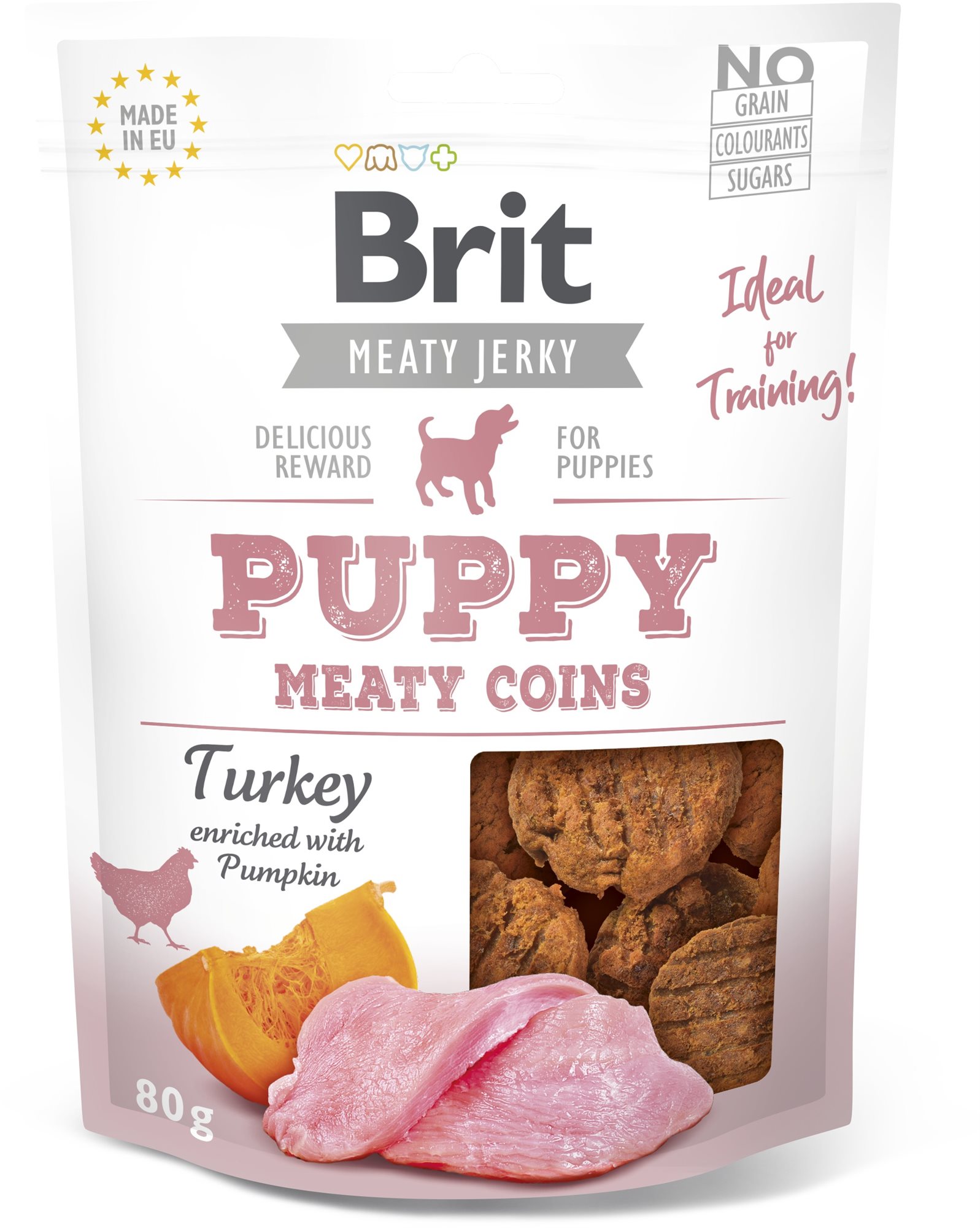 Brit Jerky for Puppy Turkey Meaty Coins 80 g