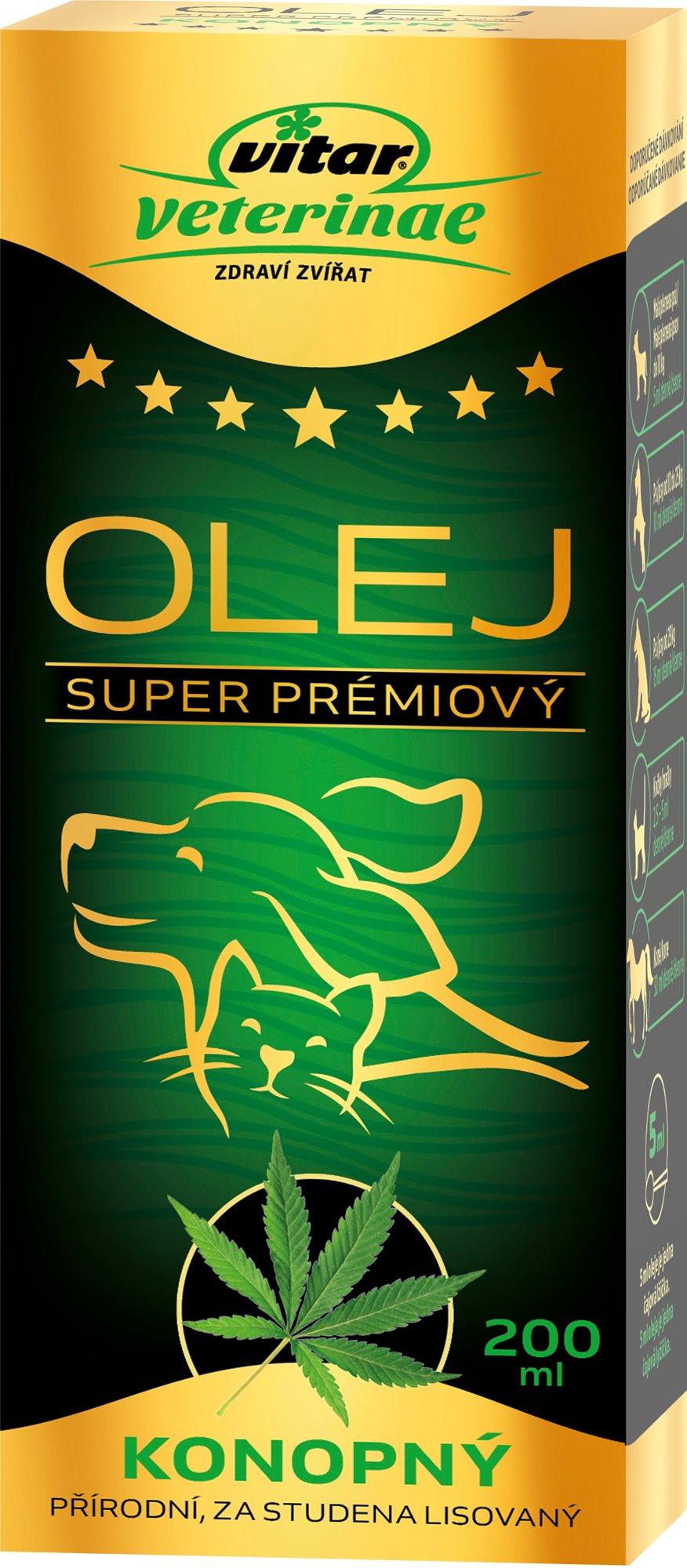 Vitar Veterinae Konopný olej 200 ml