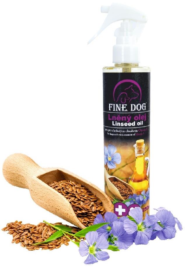 FINE DOG Ľanový olej s rozprašovačom 250 ml