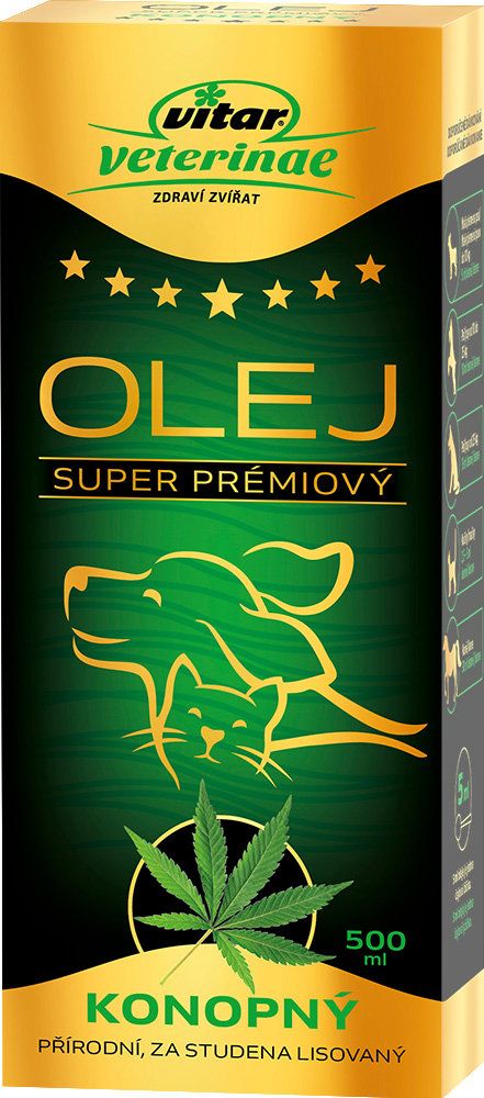Vitar Veterinae Konopný olej 500 ml