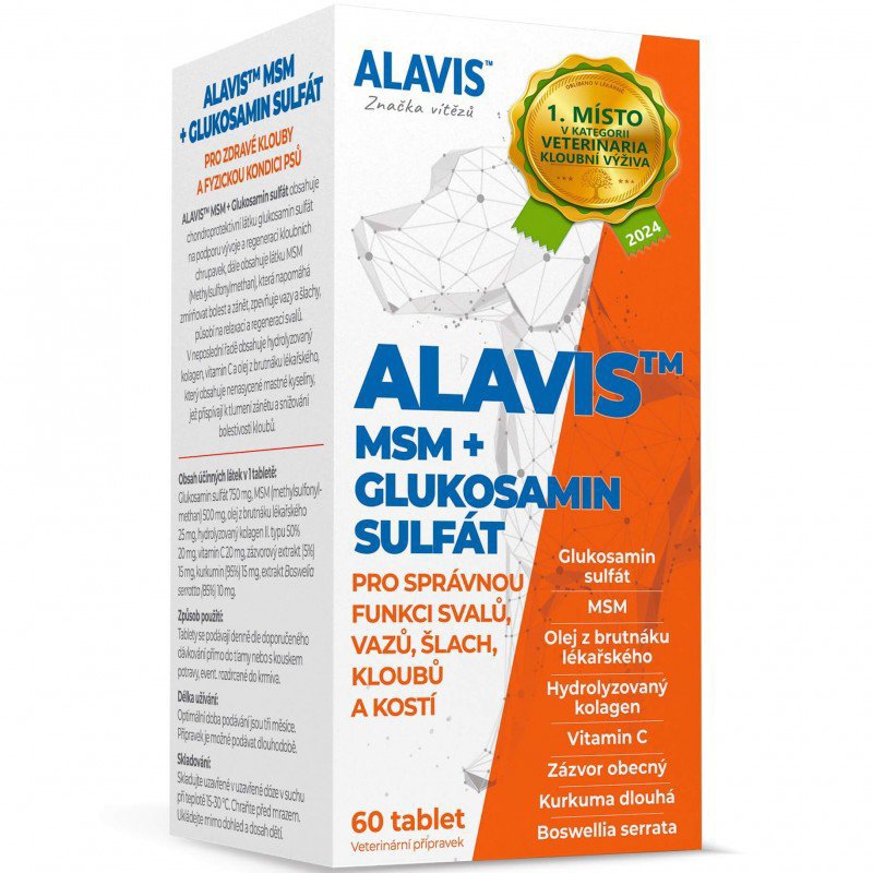 ALAVIS™ MSM + Glukozamín sulfát 60 tabliet