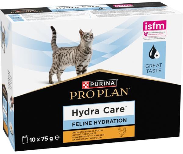 Pro Plan Veterinary Diets Feline Hydra Care kurča 10× 75 g